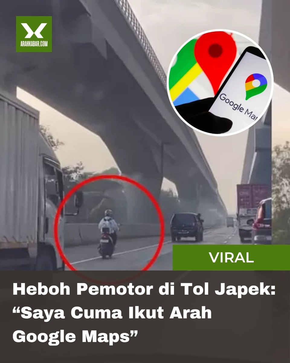 arahkabar_'s tweet photo. S Mengaku bahwa tindakannya masuk ke Jalan Tol Jakarta–Cikampek bukan karena sengaja menantang aturan, 

Baca Selengkapnya di Kolom Komentar 👇👇👇

Pagiii Jerome tambang ilegal Bandar Pati #여전히_소녀시대 #520PSDWithLifeisfree PERTHSANTA DOMIIA FAMILY https://t.co/TJI3MAOrdd