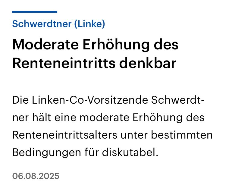 Ähm … das ist aber jetzt ein schlechter Scherz, oder? <a href="/inesschwerdtner/">Ines Schwerdtner</a> 
#Linke