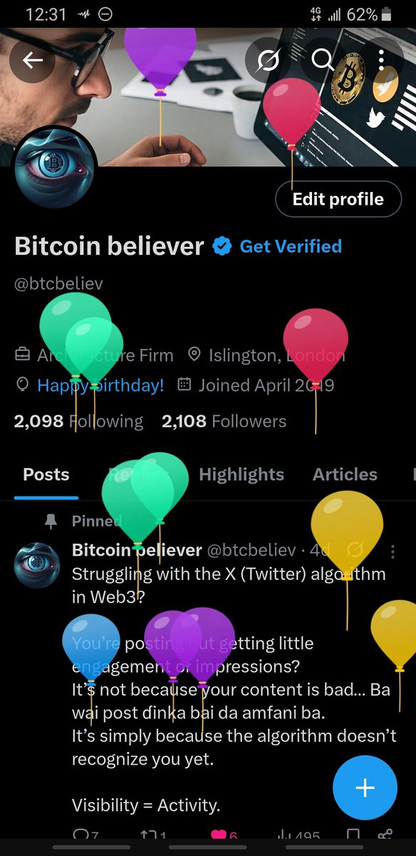 Gm guy X give me my ballon’s today. 🎁 🥳 
#BBNaija #Web3 #BTCUSDT