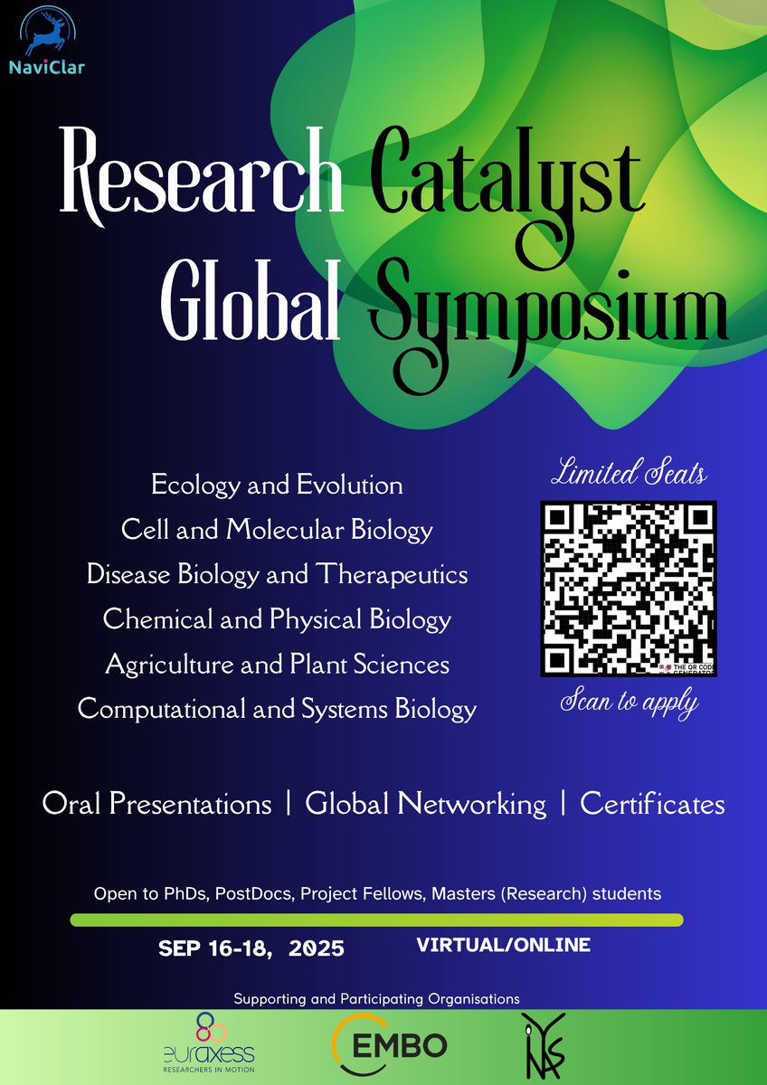 Indian National Young Academy of Sciences (INYAS) (@inyas_insa) on Twitter photo INYAS is proud to support the upcoming NaviClar Virtual Research Forum on Research Catalyst Global Symposium 2025!
<a href="/insa_academy/">Indian National Science Academy (INSA)</a> <a href="/GlobalYAcademy/">Global Young Academy</a> <a href="/PrinSciAdvGoI/">Principal Scientific Adviser, Govt. of India</a> INYAS is proud to support the upcoming NaviClar Virtual Research Forum on Research Catalyst Global Symposium 2025!
<a href="/insa_academy/">Indian National Science Academy (INSA)</a> <a href="/GlobalYAcademy/">Global Young Academy</a> <a href="/PrinSciAdvGoI/">Principal Scientific Adviser, Govt. of India</a>