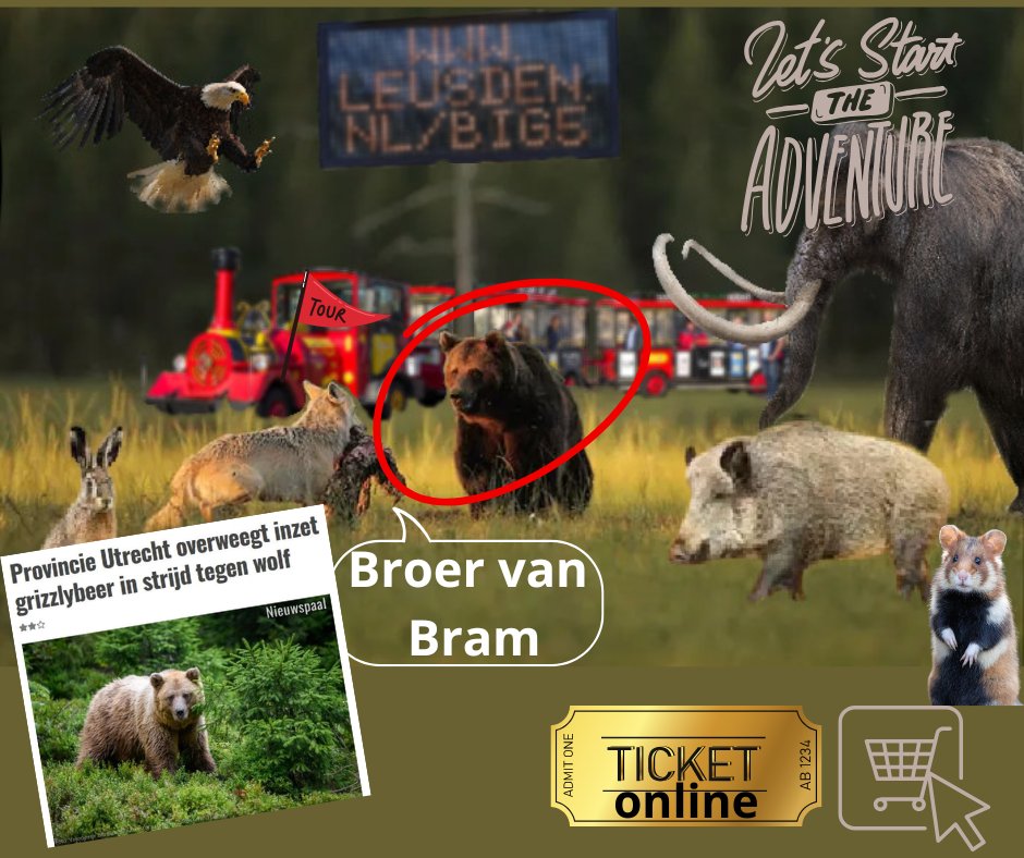 Tsssss...Het mocht even duren bij de buren... 
<a href="/BurgerAfoort/">Bob</a> <a href="/Binnenstad_org/">BinnenstadAmersfoort</a> 
#Berrie #Grizzlybeer #DenTreekTracks #WHOOWHOO