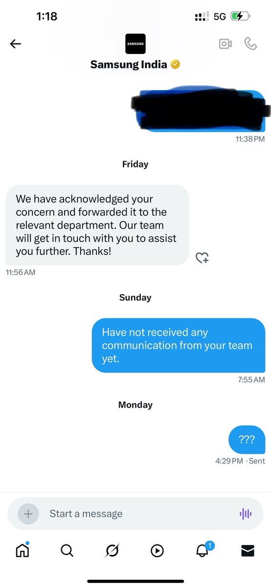 SharmaVinav's tweet photo. @SamsungIndia Did not receive any update on the request, is that how the customers are dealt with? https://t.co/niaFi4104K