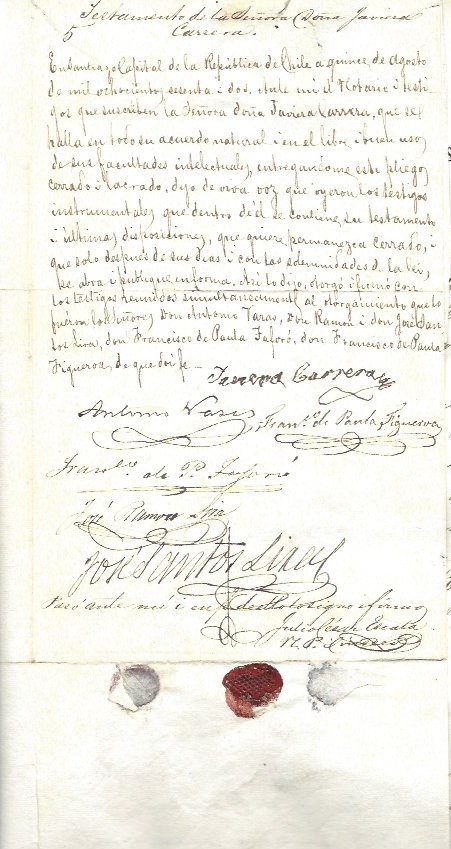 Iberarchivos (@iberarchivos) on Twitter photo #SinergiaALA #Conmemoraciones vía <a href="/ANdeChile/">Archivo Nacional</a>
🇨🇱 El 20 de agosto recordamos a Javiera Carrera (1781–1862), figura clave de la independencia chilena.
En un contexto adverso, luchó por la emancipación y acompañó a sus hermanos en el exilio.✊
📜 Testamento #SinergiaALA #Conmemoraciones vía <a href="/ANdeChile/">Archivo Nacional</a>
🇨🇱 El 20 de agosto recordamos a Javiera Carrera (1781–1862), figura clave de la independencia chilena.
En un contexto adverso, luchó por la emancipación y acompañó a sus hermanos en el exilio.✊
📜 Testamento