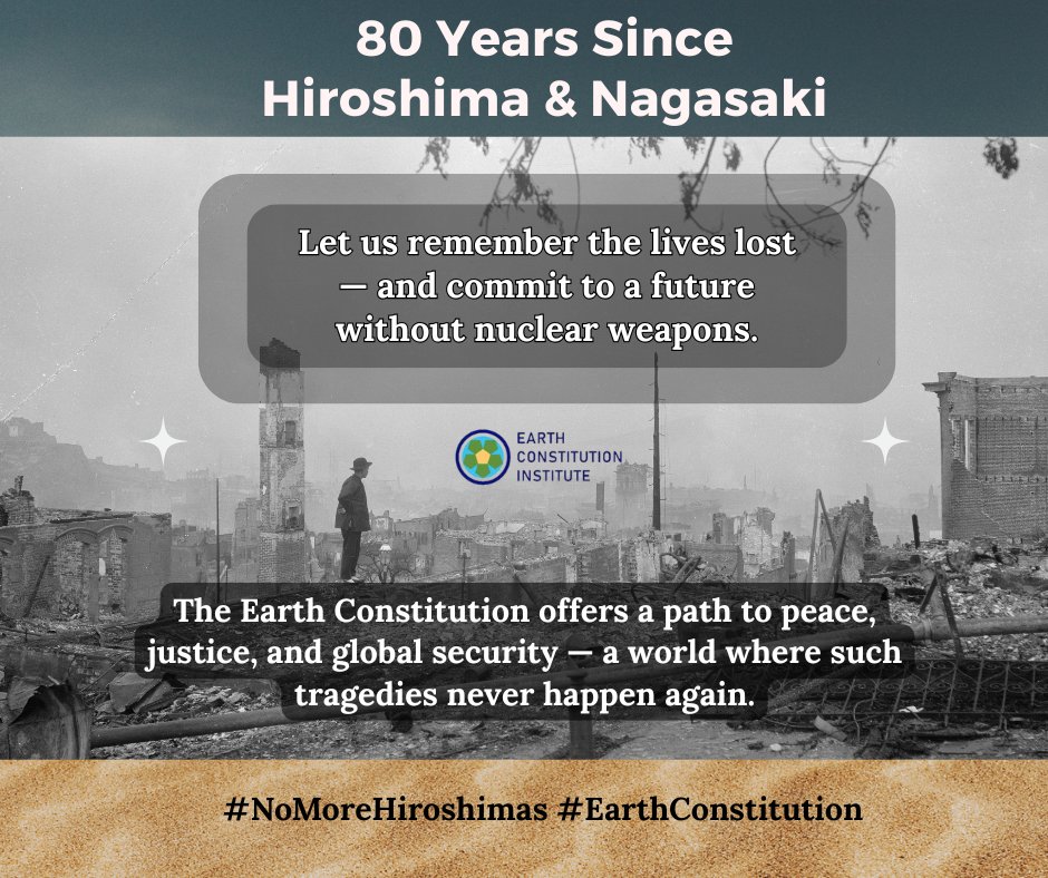 Earth Constitution Institute (ECI) (@eci_wcpa) on Twitter photo ✊ Ratifying the #EarthConstitution is a vital step toward achieving a world free from war and nuclear weapons. #NoMoreHiroshimas #pwp16 #worldelectoraldistricts <a href="/nuclearban/">ICAN</a> <a href="/IntlPeaceBureau/">IPB - International Peace Bureau</a> <a href="/worldcitizengov/">World Citizen Government</a> <a href="/GlobalSolutions/">Citizens for Global Solutions</a> ✊ Ratifying the #EarthConstitution is a vital step toward achieving a world free from war and nuclear weapons. #NoMoreHiroshimas #pwp16 #worldelectoraldistricts <a href="/nuclearban/">ICAN</a> <a href="/IntlPeaceBureau/">IPB - International Peace Bureau</a> <a href="/worldcitizengov/">World Citizen Government</a> <a href="/GlobalSolutions/">Citizens for Global Solutions</a>