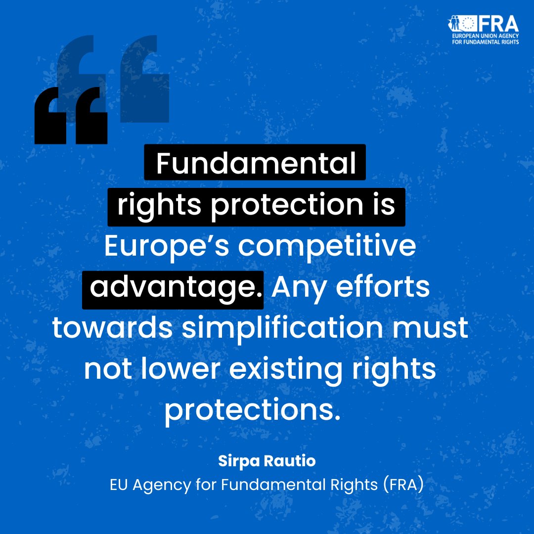 EU Fundamental Rights ➡️ #HumanRights (@eurightsagency) on Twitter photo 💡Simpler EU #DataProtection rules?
During the last informal #JHA <a href="/EUCouncil/">EU Council</a> meeting in Copenhagen, <a href="/EURightsAgency/">EU Fundamental Rights ➡️ #HumanRights</a> Director <a href="/sirpa_rautio/">Sirpa Rautio</a> shared FRA’s views on possible #GDPR simplification & #FundamentalRights safeguards.
For more see: europa.eu/!rRQnwY 💡Simpler EU #DataProtection rules?
During the last informal #JHA <a href="/EUCouncil/">EU Council</a> meeting in Copenhagen, <a href="/EURightsAgency/">EU Fundamental Rights ➡️ #HumanRights</a> Director <a href="/sirpa_rautio/">Sirpa Rautio</a> shared FRA’s views on possible #GDPR simplification & #FundamentalRights safeguards.
For more see: europa.eu/!rRQnwY