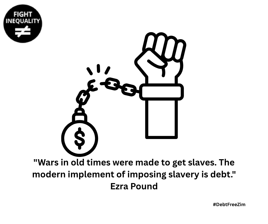 Let's fight inequality and break the chains of debt. #DebtFreeZim 
#FightInequalityZW