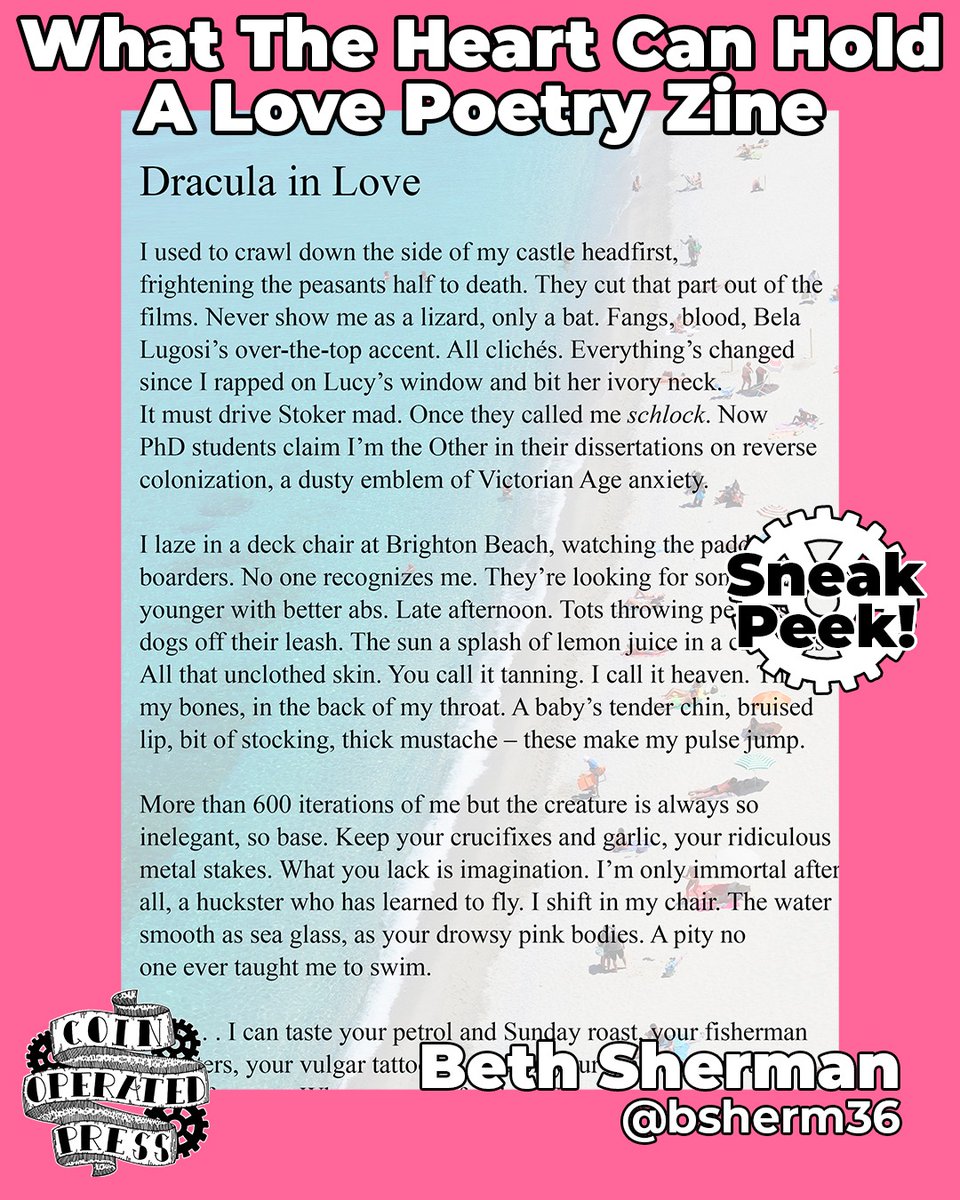 Coin-Operated Press (@coinoppress) on Twitter photo ๐ Here is a wee sneak peek inside our Love Poetry Zine - check out this excerpt from Dracula in Love by Beth Sherman ๐ Follow <a href="/bsherm36/">Beth Sherman</a> for more like this and grab your copy of How Much The Heart Can Hold now in the Coin-Op shop!! โจ๏ธ coinoperatedpress.bigcartel.com ๐ Here is a wee sneak peek inside our Love Poetry Zine - check out this excerpt from Dracula in Love by Beth Sherman ๐ Follow <a href="/bsherm36/">Beth Sherman</a> for more like this and grab your copy of How Much The Heart Can Hold now in the Coin-Op shop!! โจ๏ธ coinoperatedpress.bigcartel.com