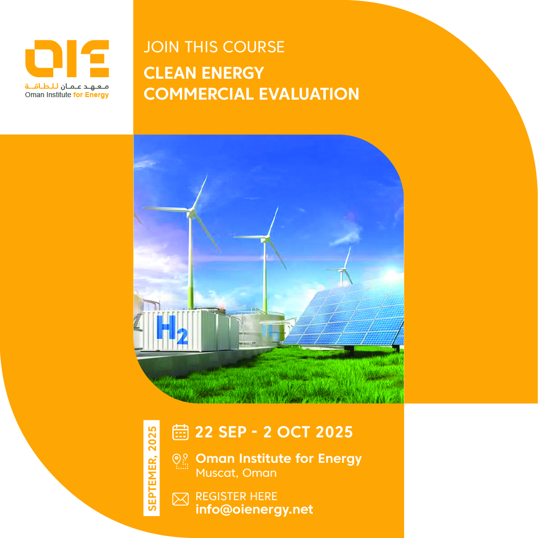 OIEOMAN's tweet image. 🌱 Clean Energy: Cost & Pricing
☣️ Hazardous Waste Management
📍 Oman Institute for Energy - OIE, Oman
📅 28th September - 2nd October 2025
📧 info@oienergy.net
🚨 Limited seats — Register now!
#CleanEnergy #PollutionControl #OIEnergy #OmanEnergy #Sustainability