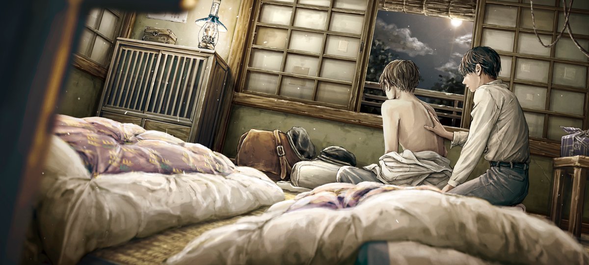 nodonisasaru's tweet image. \お知らせ/
【乙女の本棚】シリーズより堀辰雄/著『燃ゆる頬』のイラストを担当させていただきました。
寄宿学校で過ごす少年たちの美しくも儚い物語です。
🌊全イラスト描き下ろし
🌊10月14日発売(ご予約受付中)
※本の詳細はツリーにて↓