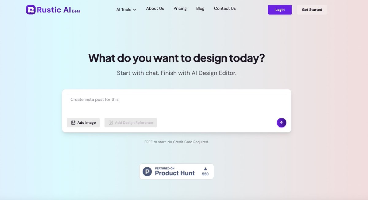 robbinsdev23's tweet image. Our landing page of @rusticai - The AI Design Editor

What can be done to improve this

#buildinpublic #rusticai