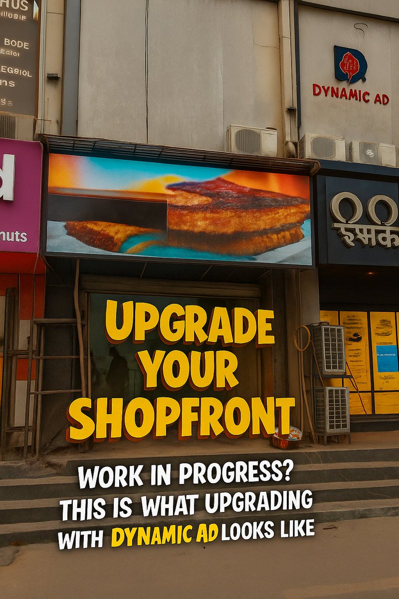 dynamic_ad_'s tweet image. Transform your storefront, transform your business! 💥 Upgrade in progress — because first impressions matter.
With Dynamic AD, turn heads before customers even step inside. 🔧✨
#StorefrontGlowUp #DynamicAd #BusinessMakeover #LEDUpgrade #UnderConstructionButOnPoint"