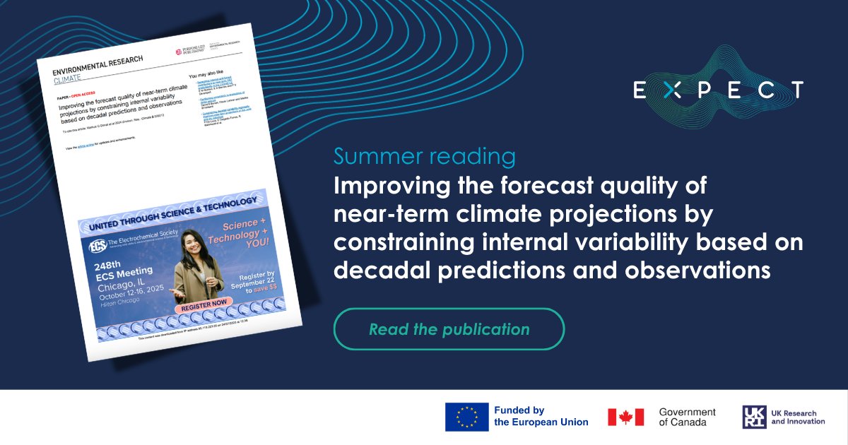 Can we improve climate predictions 10–20 years ahead?

Yes, by combining internal variability using past observations &amp; decadal forecasts! 📊

💡This study shows this approach reduces uncertainty &amp; boosts regional climate accuracy

Dive into the article 👉 bit.ly/3GuqbwE