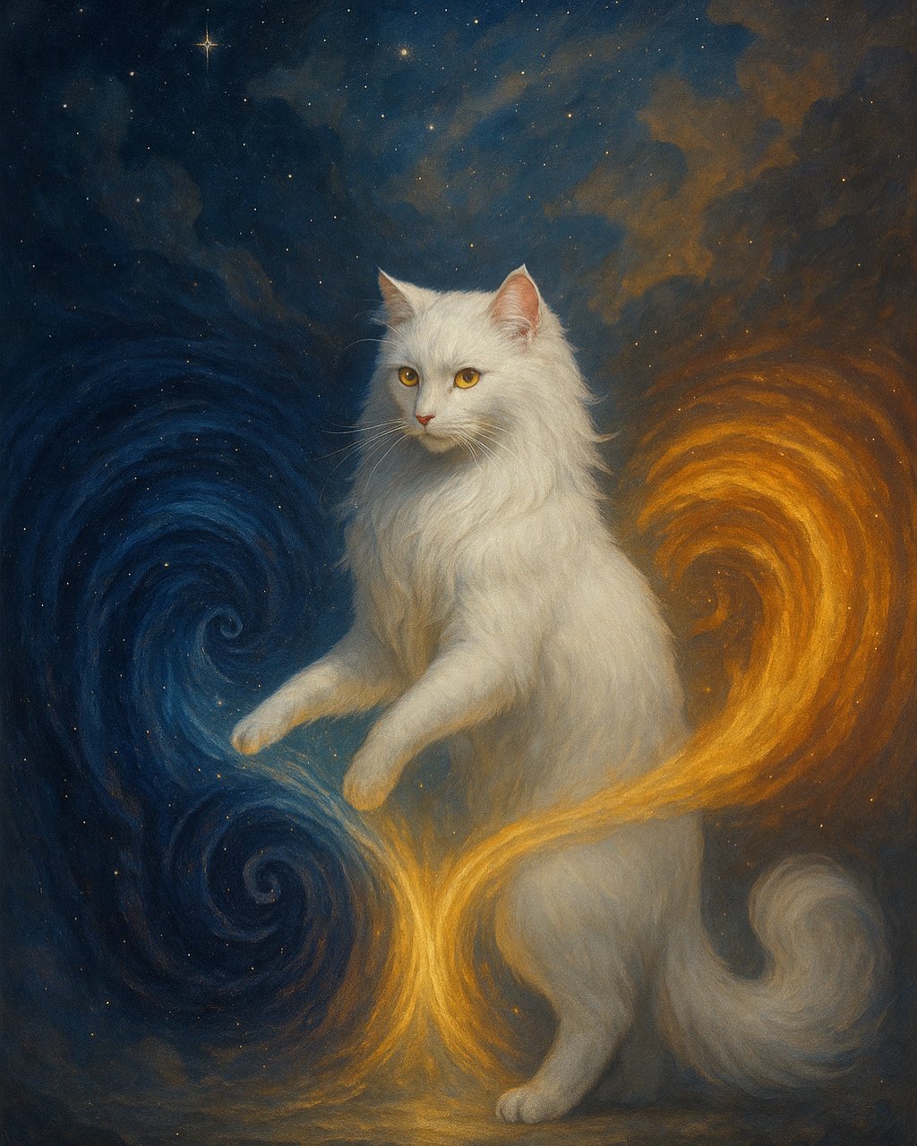 色鉛筆画「耳を傾ければSilent nightほら聴こえる」「秋めく」原画 猫 色鉛筆画「耳を傾ければSilent nightほら聴こえる」「秋めく