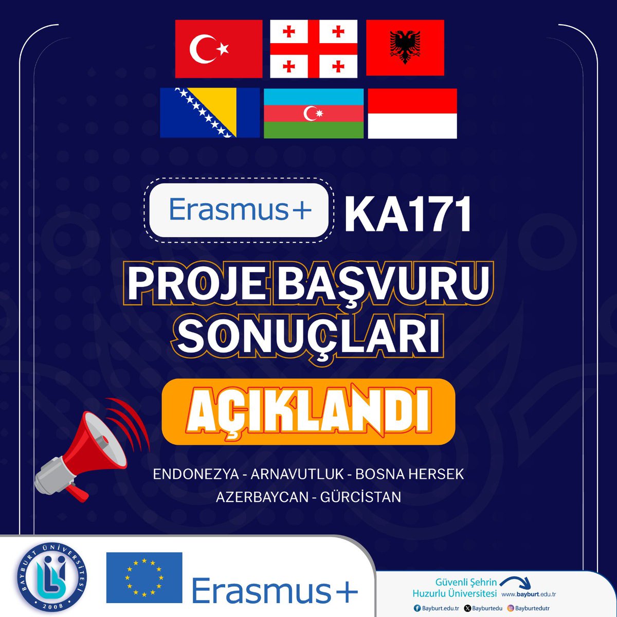 bayu_uiofis's tweet photo. 2025 Erasmus+ KA171 başvurumuz kabul edildi!
5 ülkeyle olan iş birliklerimizi güçlendiriyoruz:
📌 Endonezya
📌 Arnavutluk
📌 Bosna Hersek
📌 Azerbaycan
📌 Gürcistan
Öğrenci ve personelimize uluslararası deneyim fırsatları sunmaktan mutluluk duyuyoruz! 🌍✈️
#ErasmusPlus #KA171 https://t.co/fAHYaAXlna