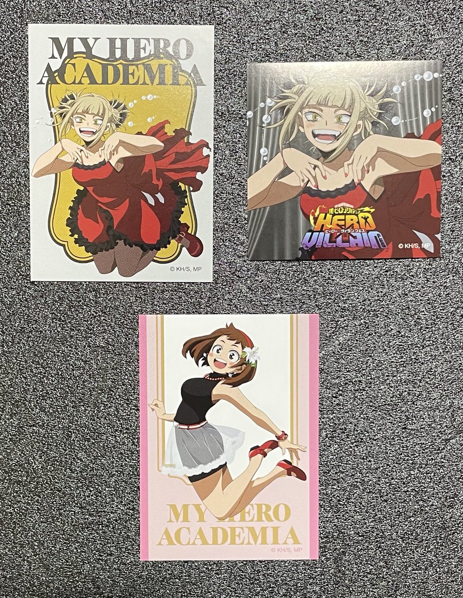 naru_miki_'s tweet photo. 【交換/譲渡】
僕のヒーローアカデミア ヒロアカ ヒロヴィラフェス

□譲
画像1

□求
グリッター缶バッジ トガ
ホロステッカー 麗日 トガ
缶入りフレークシール 画像2
定価+送料

お声掛け重なる場合は比率等の条件良い方優先。
難しいかとは思われますが、よろしくお願いいたします。 https://t.co/SbTP0OacXn