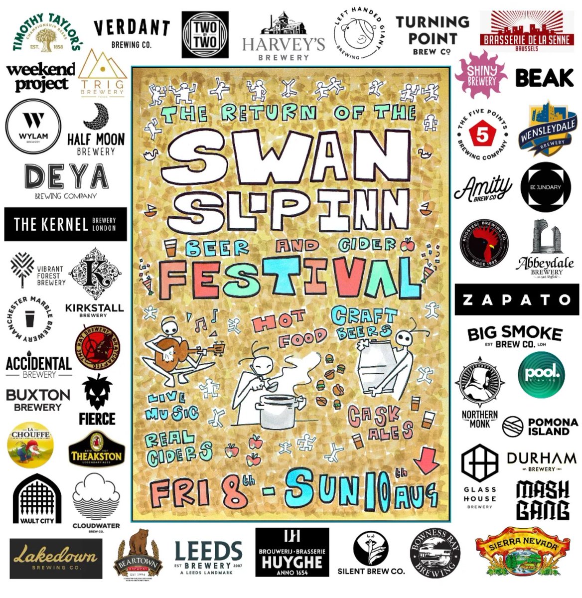 kirkstallbrew's tweet photo. Looking forward to The Swan &amp; Slip Inn's Beer and Cider Festival this weekend in York! Catch us and some top breweries on the bar from Friday! @theswanyork @theslipinnyork https://t.co/jXuG3R9zUo https://t.co/RPwtkQsfrt