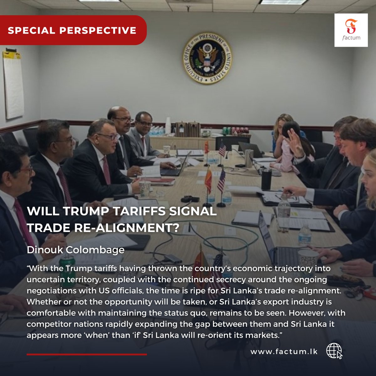 factumlk's tweet photo. In a Factum Special Perspective, @Dinouk_C reflects on Sri Lanka's ongoing trade debacle with the US and on the possibilities of trade re-alignment for both Sri Lanka and the world.
https://t.co/fIvhrWPVIt
#Factum #TheBalancedAnalysis https://t.co/Y4NScQrgv0