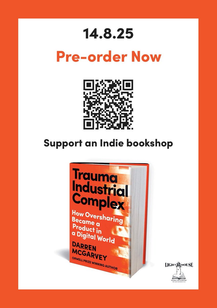 Darren McGarvey (@lokiscottishrap) on Twitter photo Ecstatic to announce that Trauma Industrial Complex: How Oversharing Became a Product in a Digital World is <a href="/BBCRadio4/">BBC Radio 4</a> Book Of The Week - next week!
You can preorder now from <a href="/Lighthousebks/">Lighthouse - Edinburgh’s Radical Bookshop</a> and support an independent book store x Ecstatic to announce that Trauma Industrial Complex: How Oversharing Became a Product in a Digital World is <a href="/BBCRadio4/">BBC Radio 4</a> Book Of The Week - next week!
You can preorder now from <a href="/Lighthousebks/">Lighthouse - Edinburgh’s Radical Bookshop</a> and support an independent book store x