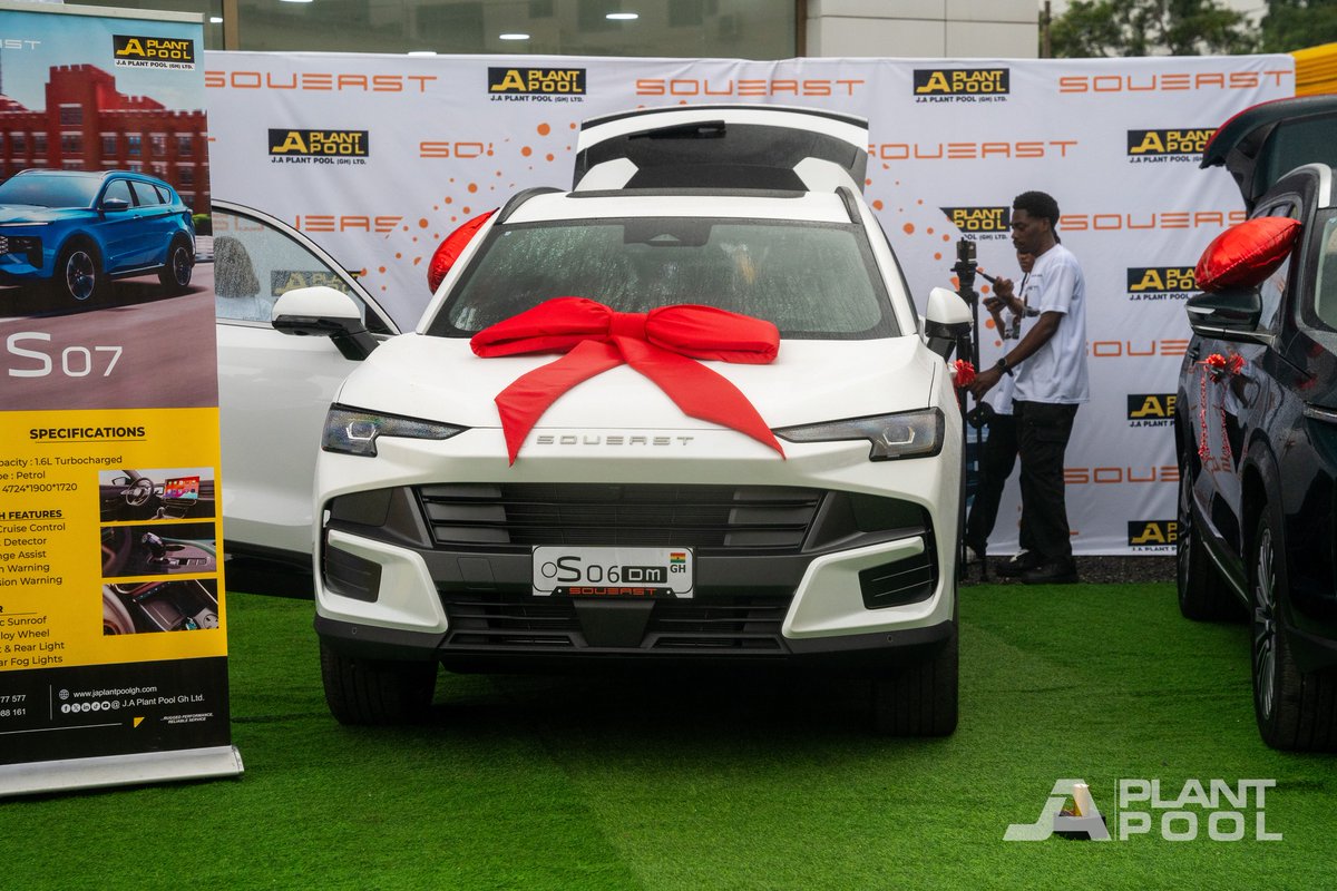 KwameJudah's tweet image. Experience smart and powerful driving with @SOUEASTGlobal! 
From the sleek S06 to the bold S09, the Soueast SUV Experience Week is still on until Friday, 8th August!
🕘 9 AM – 5 PM daily
#JAPlantPool 
#soueast

Chairman Nengi Archipelago Rolls Royce Charles Nii Armah #SM4LYF