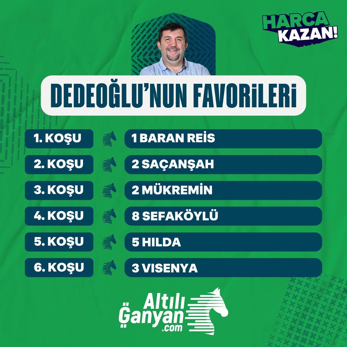 AltılıGanyan.com (@altiliganyancom) on Twitter photo 💬 <a href="/stormboyss/">Gökhan Dedeoğlu</a>, İstanbul programında 1. 6'lıya giren koşulara dair favori listesini belirledi; bu atlar #GanyanOlur dedi!
🔗 bit.ly/AltiliGanyan_Y… 💬 <a href="/stormboyss/">Gökhan Dedeoğlu</a>, İstanbul programında 1. 6'lıya giren koşulara dair favori listesini belirledi; bu atlar #GanyanOlur dedi!
🔗 bit.ly/AltiliGanyan_Y…
