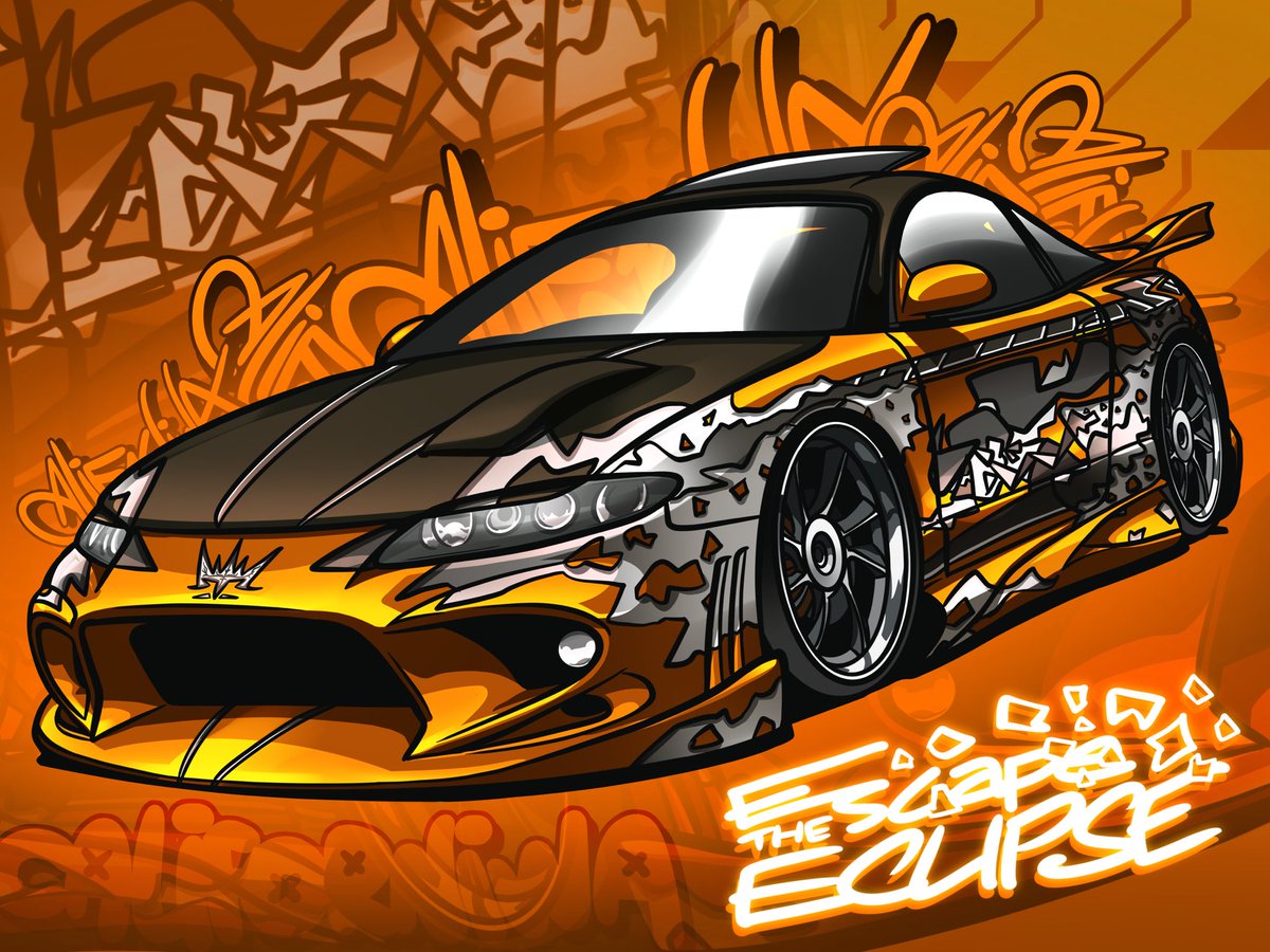 toonzoku's tweet photo. Couldn't think of another name for this one when I drew it back in 2023, but it literally mirrors the composed track title "Enter The Eclipse" from the first F&amp;F. https://t.co/Efj2rcmMzQ