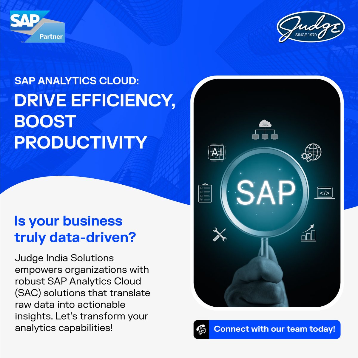 Judge_India's tweet image. #SAPAnalyticsCloud
Data speaks volumes! Judge India Solutions helps businesses gain clarity and drive growth with powerful SAP Analytics Cloud solutions.
To connect with our team, visit our website to fill out the form - bit.ly/4jK780e
#JudgeIndiaSolutions #Technology…