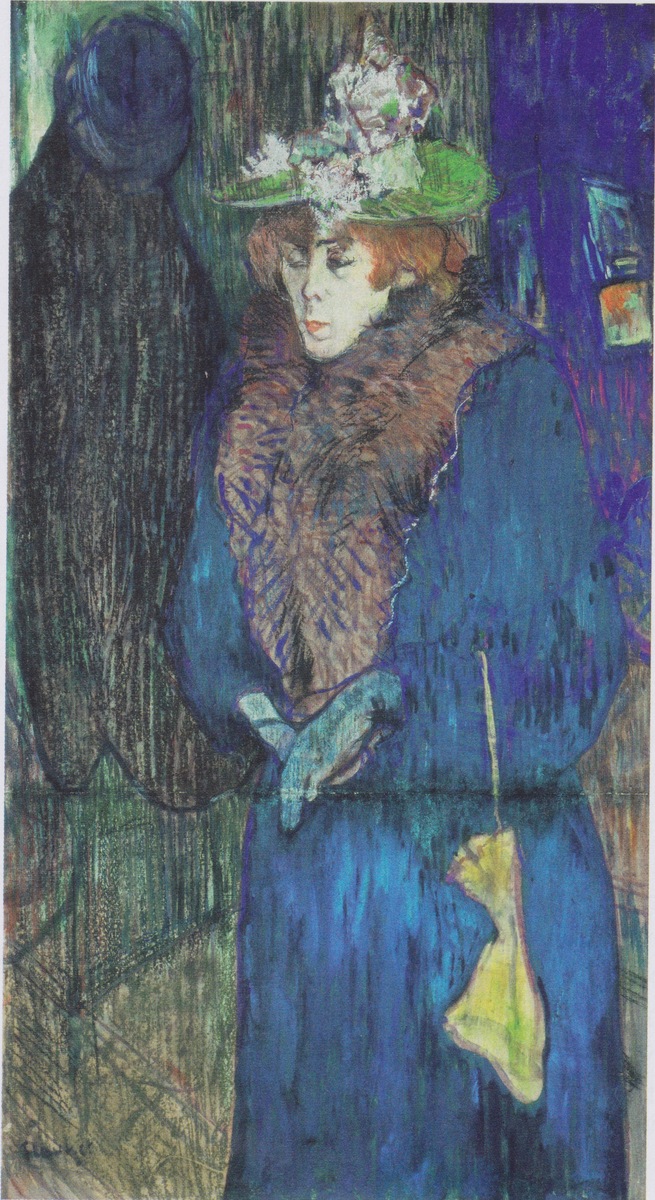 Jane Avril enter the Moulin Rouge #artbots #lautrec