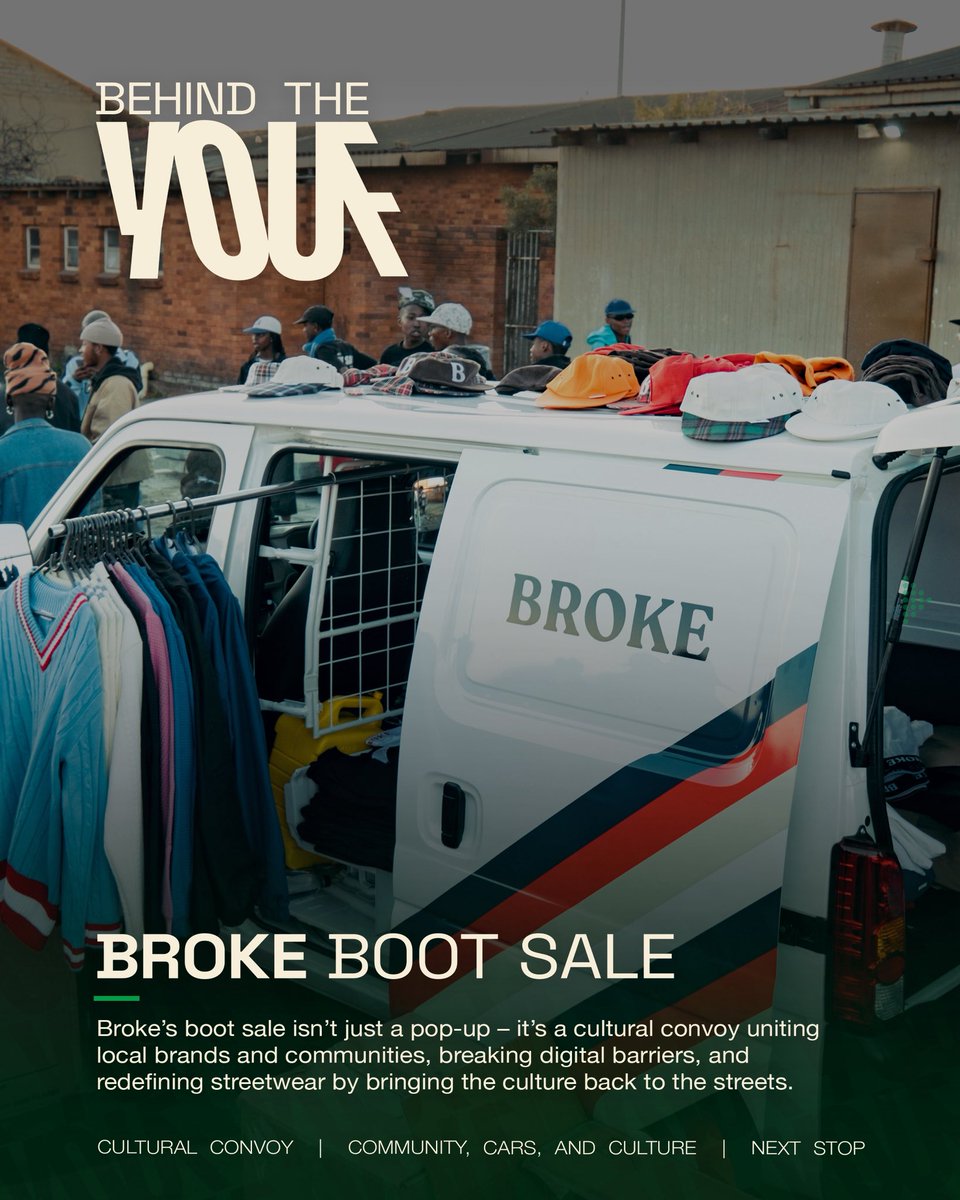 youf_co_za's tweet photo. The @wearbroke Boot Sale hits the coast 🌊
More than hype! it’s a cultural reset.
We break it down #BehindTheYOUF 🧠
#YOUF #YOUtheFuture #BrokeBootSale #StreetwearZA #SupportLocal https://t.co/OckiNw0UEb