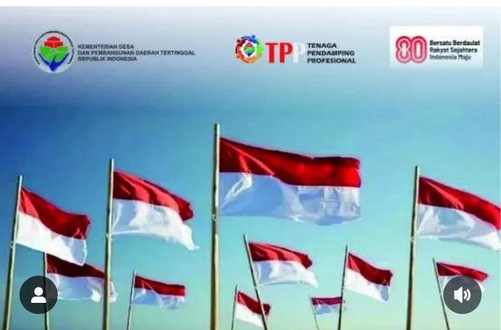 Berkibarlah bendera Negeriku

Warga Negara Republik Indonesia utk mengibarkan Bendera Merah Putih di depan rumah dan desa dampingan sebagai wujud syukur kegembiraan HUTRI ke 80
<a href="/prabowo/">Prabowo Subianto</a> <a href="/YandriSusanto27/">Yandri Susanto</a> <a href="/ahmadrizapatria/">Ahmad Riza Patria</a>
#TPPKibarBenderaMerahPutih 
#TPPDirgahayuRI80