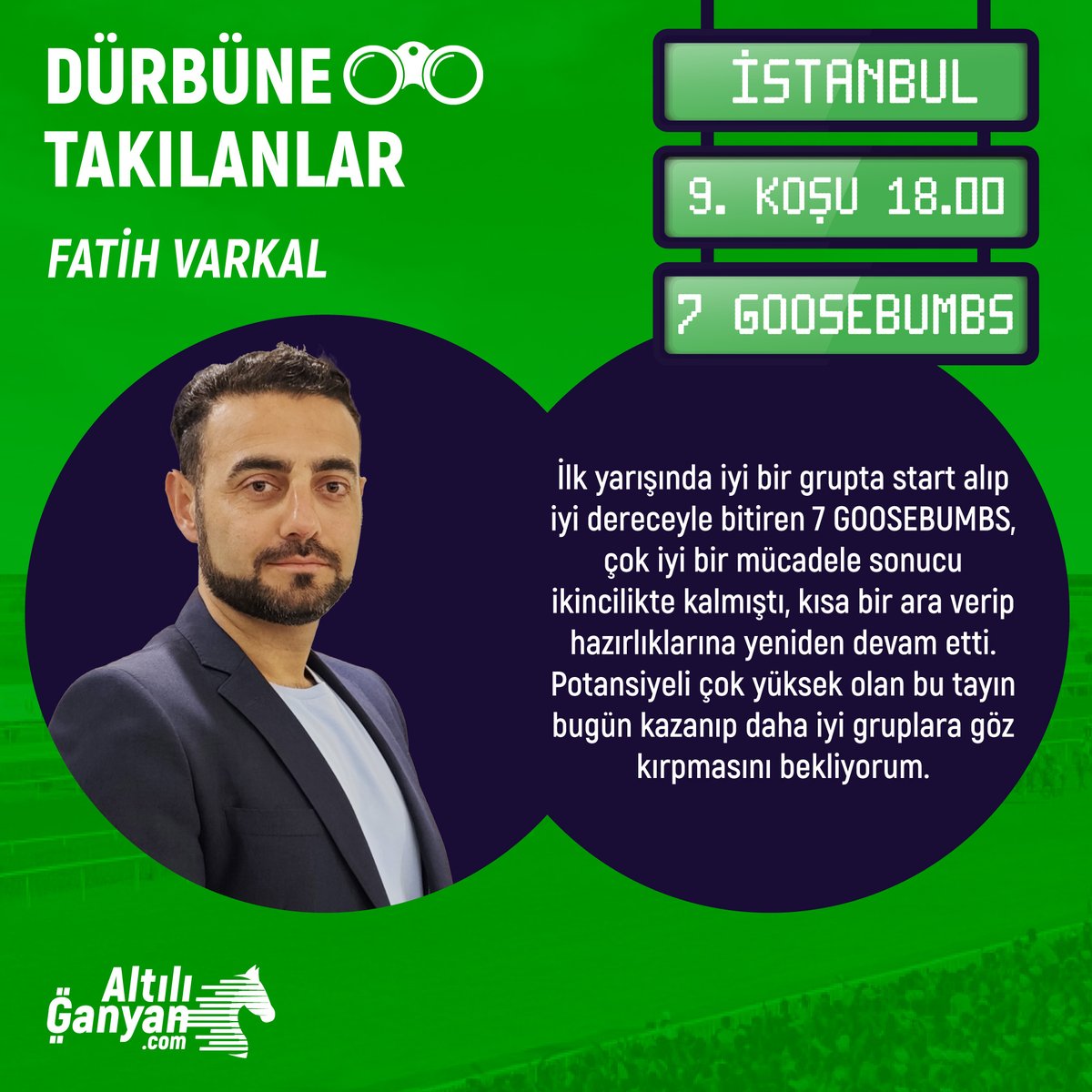 AltılıGanyan.com (@altiliganyancom) on Twitter photo 🏇🔍 <a href="/fatyhvarkal/">Fatih Varkal</a>, altiliganyan.com üyeleri için sahanın nabzını tutuyor, #DürbüneTakılanlar sadece burada açıklanıyor!
🔗 bit.ly/AltiliGanyan_Y… 🏇🔍 <a href="/fatyhvarkal/">Fatih Varkal</a>, altiliganyan.com üyeleri için sahanın nabzını tutuyor, #DürbüneTakılanlar sadece burada açıklanıyor!
🔗 bit.ly/AltiliGanyan_Y…