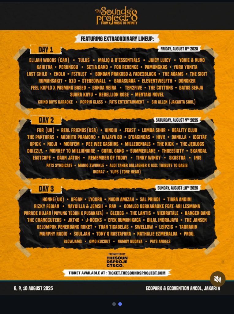 HEECIDEY's tweet image. wts ticket sound project day 2 #konserjkt #soundproject #hindia #feast #realityclub #zonauang