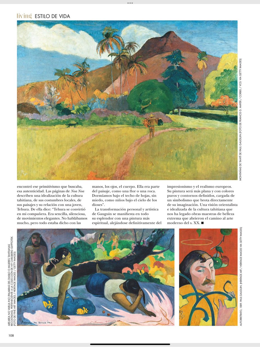 “Paul Gauguin. Belleza natural”.
Mi artículo de hoy en Hola ¡Living!