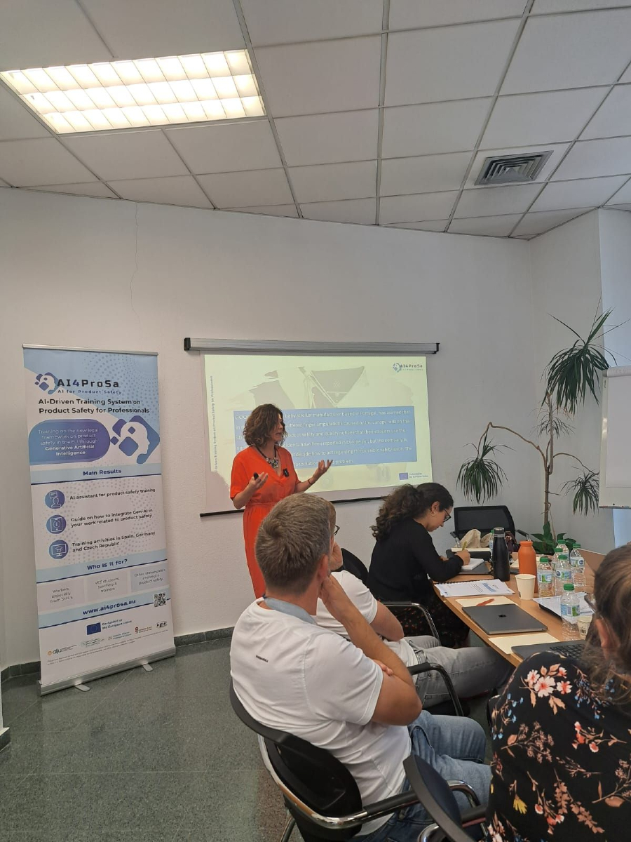 AIJU_Tecnologi's tweet photo. El proyecto europeo #AI4ProSa, coordinado por #AIJU, sigue avanzando para crear un asistente basado en IA generativa que capacite en seguridad de productos de consumo según el nuevo Reglamento (UE) 2023/988.

#FormaciónProfesional #InteligenciaArtificial https://t.co/qj8C2tvmag