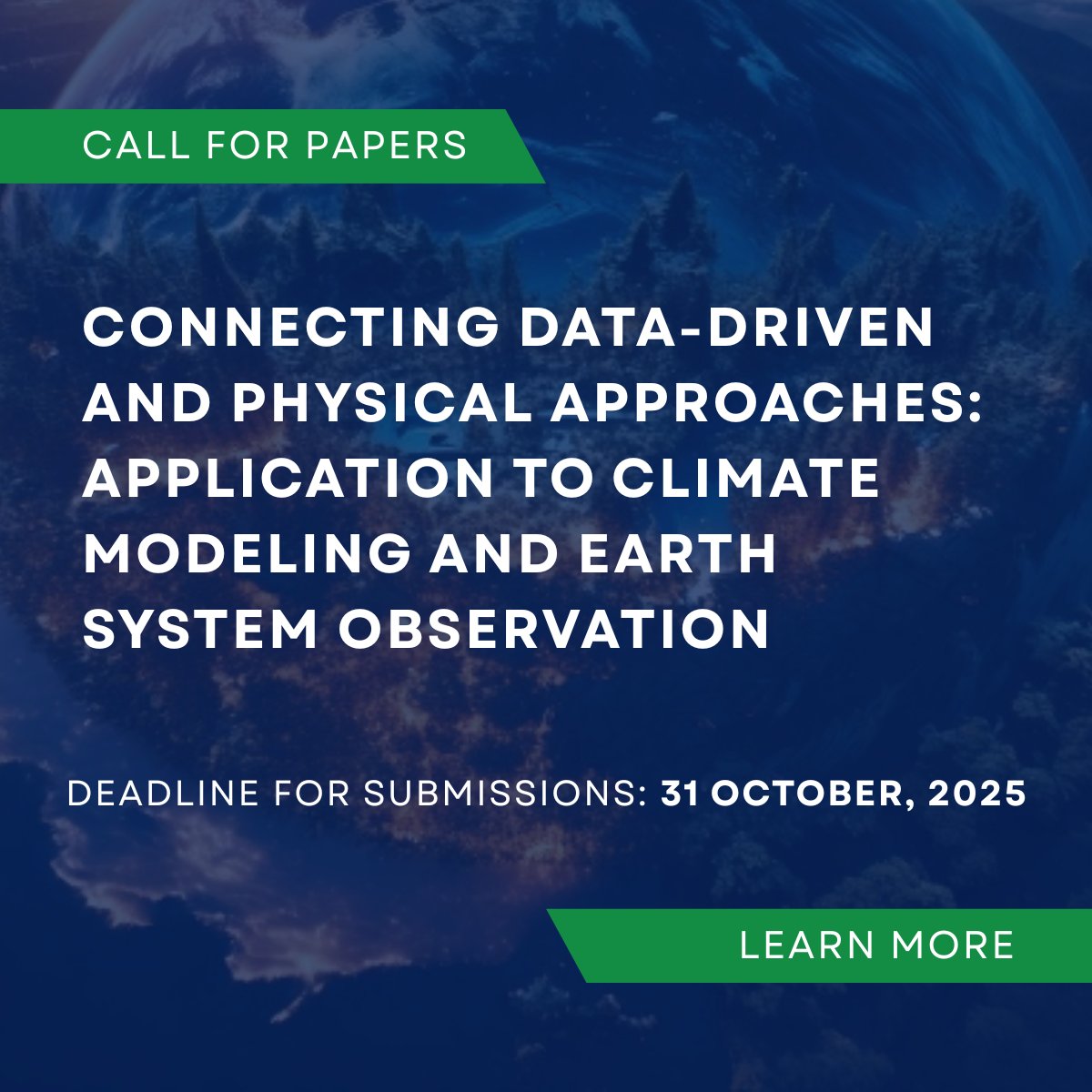 Environmental Data Science (@envdatascience) on Twitter photo 📢 CALL FOR PAPERS: Connecting Data-Driven and Physical Approaches: Application to Climate Modeling and Earth System Observation
This special collection will build upon a workshop at #EGU25.
🗓️31st Oct 2025
ℹ️bit.ly/4k09cBu
<a href="/brajard/">julien brajard</a> #climate #AI #forecasting 📢 CALL FOR PAPERS: Connecting Data-Driven and Physical Approaches: Application to Climate Modeling and Earth System Observation
This special collection will build upon a workshop at #EGU25.
🗓️31st Oct 2025
ℹ️bit.ly/4k09cBu
<a href="/brajard/">julien brajard</a> #climate #AI #forecasting