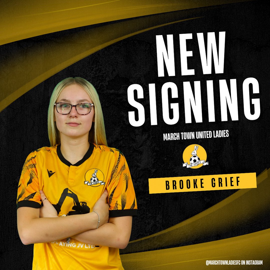 NEW SIGNING ✍🏼 

Brooke Grief joins The Hares as our 6th summer signing of the season, further strengthening our squad 👊🏼

Welcome, Brooke 🙌🏻

#UpTheHares