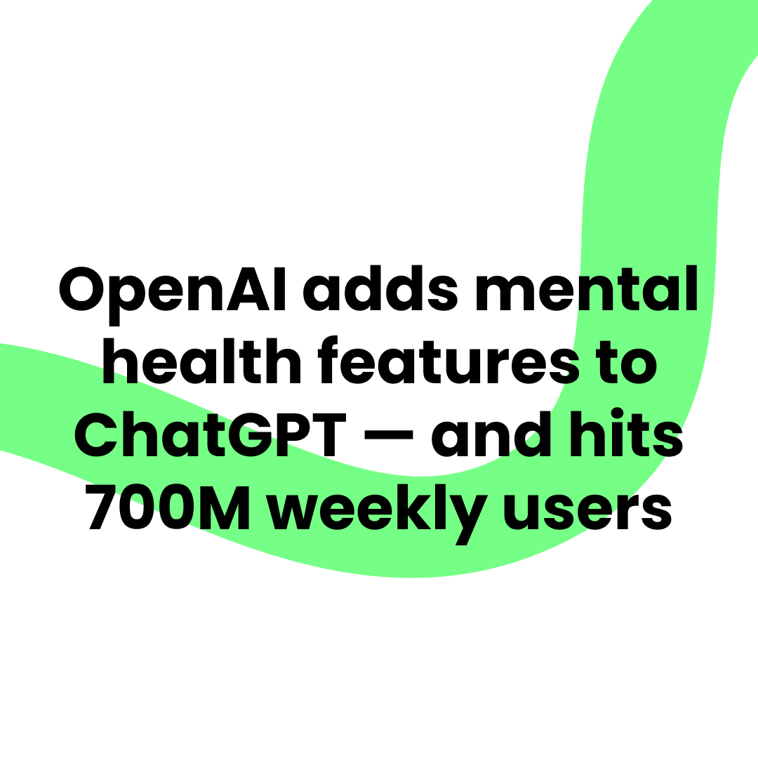 AdsHalvo's tweet photo. OpenAI just announced new mental health-related features for ChatGPT —
Pop-up reminders to take breaks
Detection of emotional distress
A nudge toward healthier digital habits

It’s a subtle but important shift:
AI is no longer just about speed or automation — it’s also about ethics, experience, and employee wellbeing.
And here’s what stands out:
These features are being prototyped and shipped fast, with clear intent — not just for product polish, but for people impact.

Now imagine if more companies applied that mindset internally.

Could you prototype an AI assistant that flags burnout signals in Slack?
A system that tracks digital overload across tools and nudges better habits?
A wellbeing tracker that blends usage patterns, sentiment, and calendar load?

Not everything needs a 12-month build.

Sometimes, the most valuable internal innovation starts as a 30-day prototype — scoped just enough to test, learn, and improve.
It’s not just about launching products.
It’s about shaping better experiences — for teams, users, and customers.