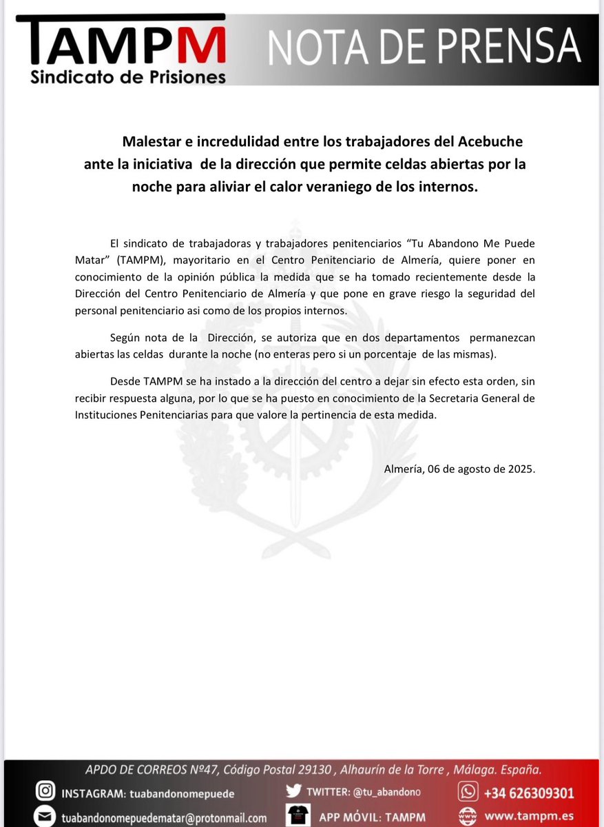🚨Sin seguridad , no hay reinserción🚨#sosprisiones