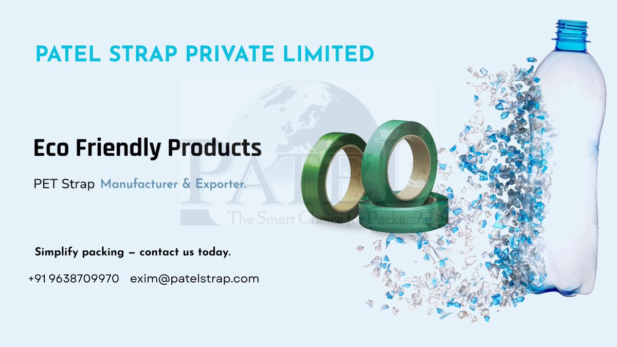 PatelL52096's tweet image. Make your packaging stand out! 📦
Join hands with Patel Strap today and upgrade with strong, durable &amp;amp; colorful PET Straps 💪
✅ Export Quality
✅ Custom Sizes
✅ Fast Delivery

📞 Contact now!
#PETStrap #Packaging #PatelStrap #MakeInIndia #StrappingSolutions