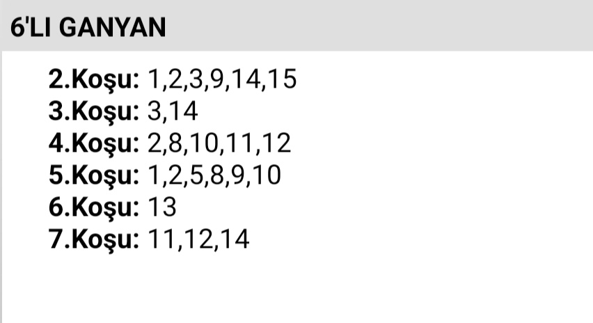 🇫🇷 CLAIREFONTAINE ALTILI GANYAN TAHMİNİM.(16.12)
(13) SUMMER FLIRT TEK.
