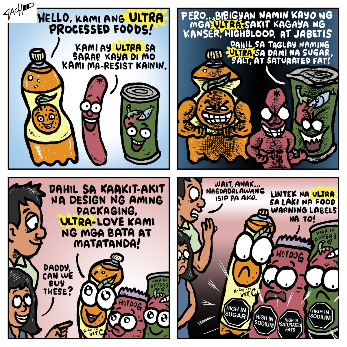 Dazurv ng ultra-procesed foods ang ultra-big food warning labels.

This is part of the Healthy Philippines Alliance's #DapatMayBabala: Media Fellowship on Food Warning Labels 2025.