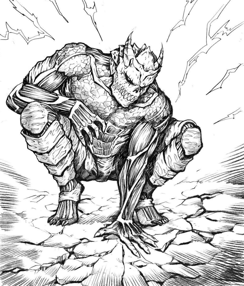 A sketch of Kaiju no. 8 with Todd Mcfarlane pose!  #KaijuNo8 #toddmcfarlane