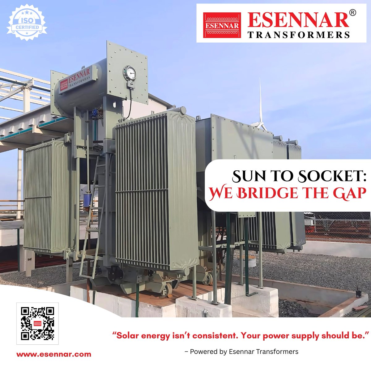 Esennar12's tweet image. Sun isn’t always consistent — your power supply should be.
⚡ Esennar’s solar-ready transformers keep the energy flowing.
Visit us at: esennar.com
#SolarTransformer #EsennarTransformers  #CleanEnergy #InverterDuty