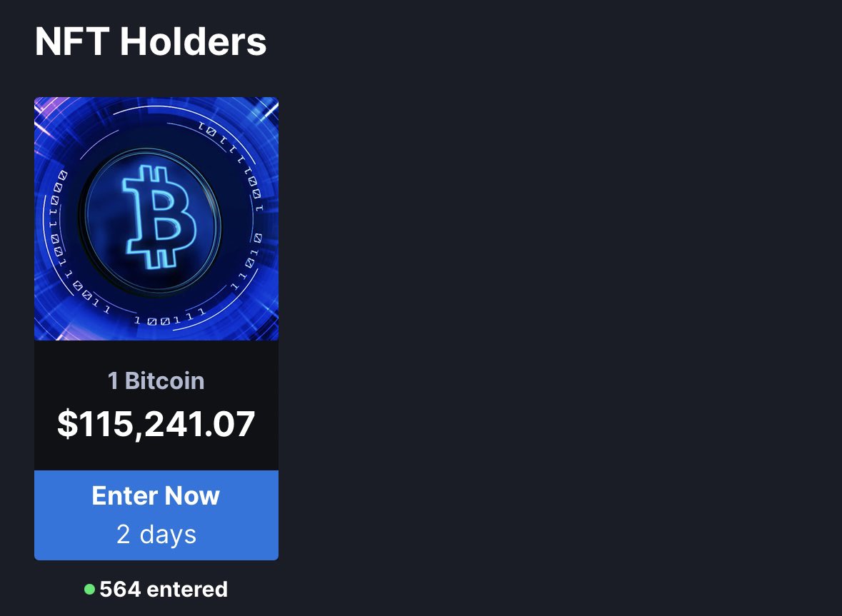 1/564 odds to win a Bitcoin…

Not bad at all!