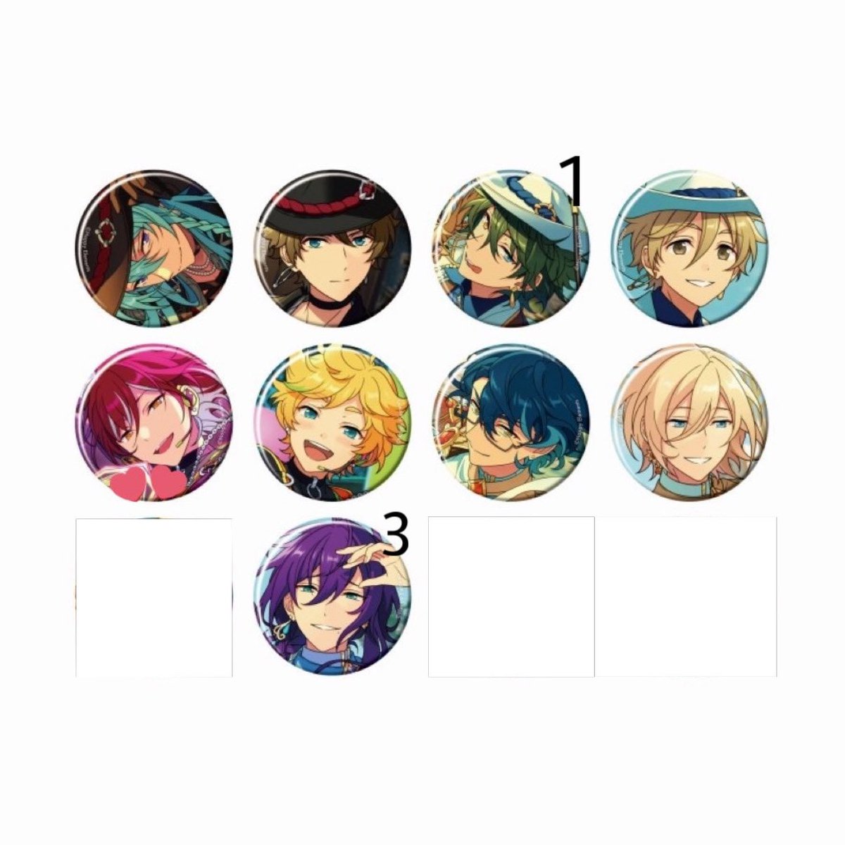 あんスタ 交換 譲渡 コレクション缶バッジ［2025 Jun.］Idol Side

:譲 画像参照

:求 夏目or 星4のみ220円/個＋送料

・5BOX予約済み。 
・お気軽にお声掛けください。