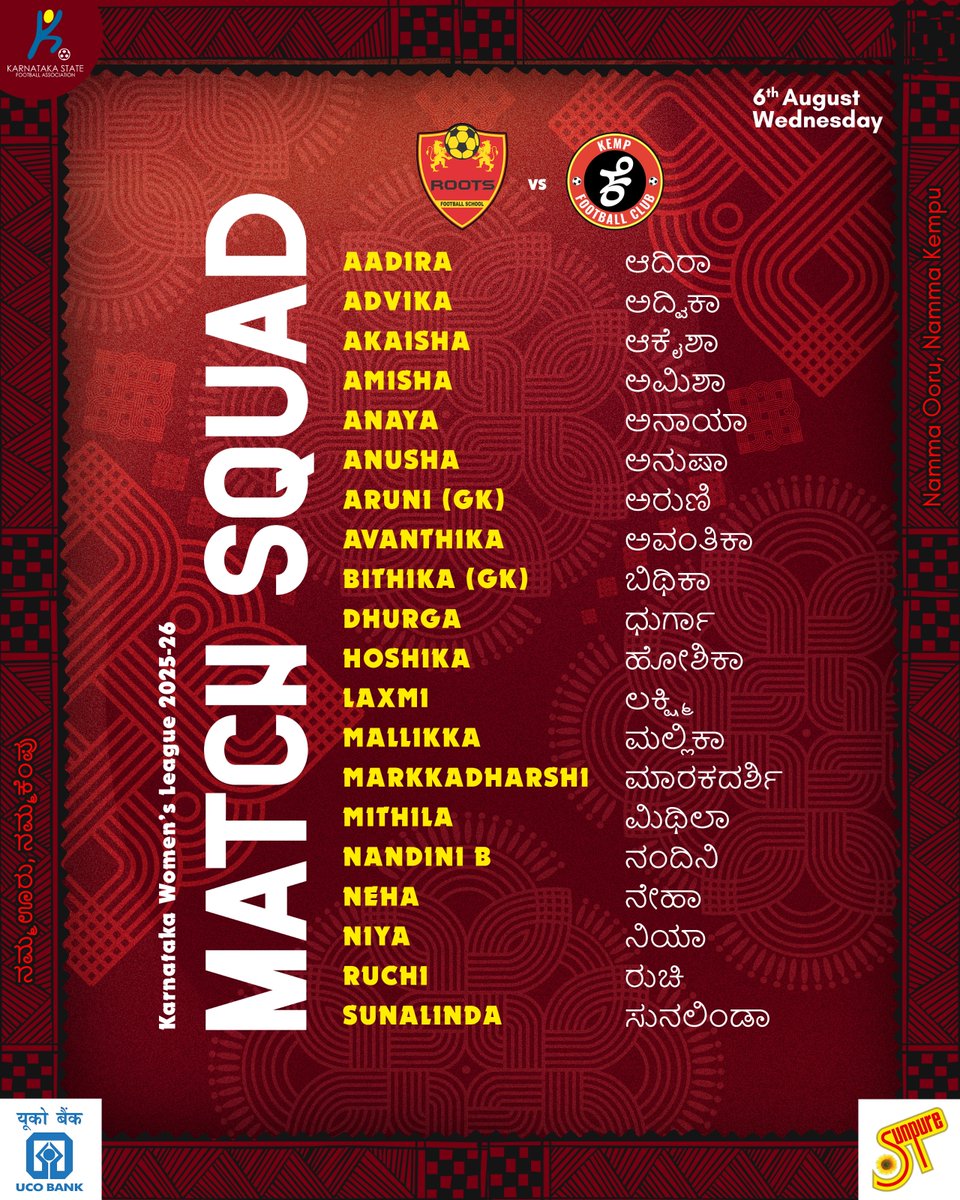 Squad’s in and we’re locked for battle! 🔒⚔️
Here’s who’s representing us today 👊✨

#NammaOoruNammaKempu