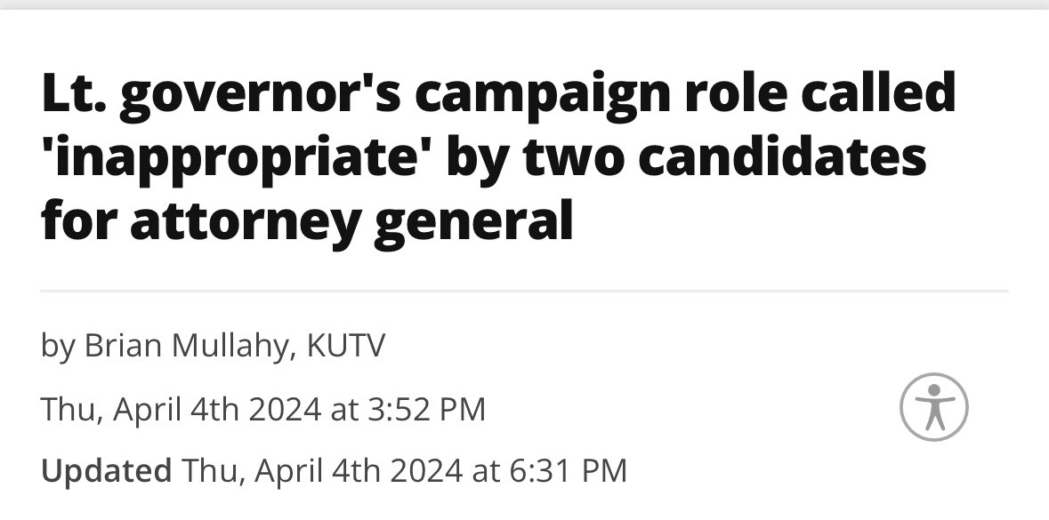 Just Phil Lyman (@phil_lyman) on Twitter photo “Doubt the doubters”
“SALT LAKE CITY (KUTV) — Lt. Gov. Deidre Henderson is, under state law, Utah’s chief election officer, with the responsibility “to oversee, and generally supervise, all elections and functions related to elections in the state.”
She is also campaign finance “Doubt the doubters”
“SALT LAKE CITY (KUTV) — Lt. Gov. Deidre Henderson is, under state law, Utah’s chief election officer, with the responsibility “to oversee, and generally supervise, all elections and functions related to elections in the state.”
She is also campaign finance