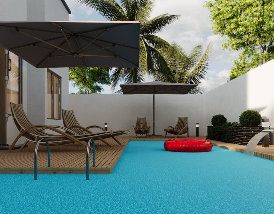 Now the render!!!

3bedrooms bungalow + pool