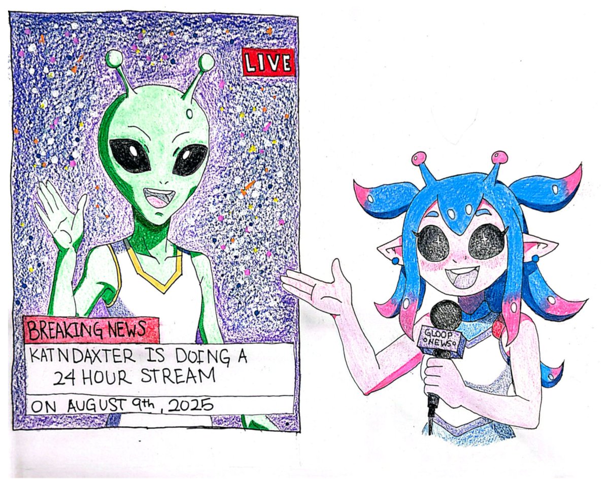 katndaxter's tweet photo. Hey everyone today is the 1st OFFICIAL ANNOUNCMENT OF THE 24HOUR STREAM!!  
The stream is set to begin the 9th and end on the 10th. The schedule will release on the 8th.  
This lovely art piece was created by lavender crumplebottom, I'll have her art station posted her soon! https://t.co/PoI13t8QXS