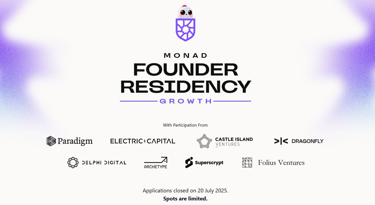 Zona (@zona_io) on Twitter photo 🎉 Proud to announce that Zona will be participating in the <a href="/monad/">Monad ⨀</a> Founder Residency Program!
👉 One of only 20 teams chosen out of hundreds of applicants
👉 3 weeks of focused building
👉 200+ investors participating for Demo Day
We look forward to cooking some sweet campaigns 🎉 Proud to announce that Zona will be participating in the <a href="/monad/">Monad ⨀</a> Founder Residency Program!
👉 One of only 20 teams chosen out of hundreds of applicants
👉 3 weeks of focused building
👉 200+ investors participating for Demo Day
We look forward to cooking some sweet campaigns