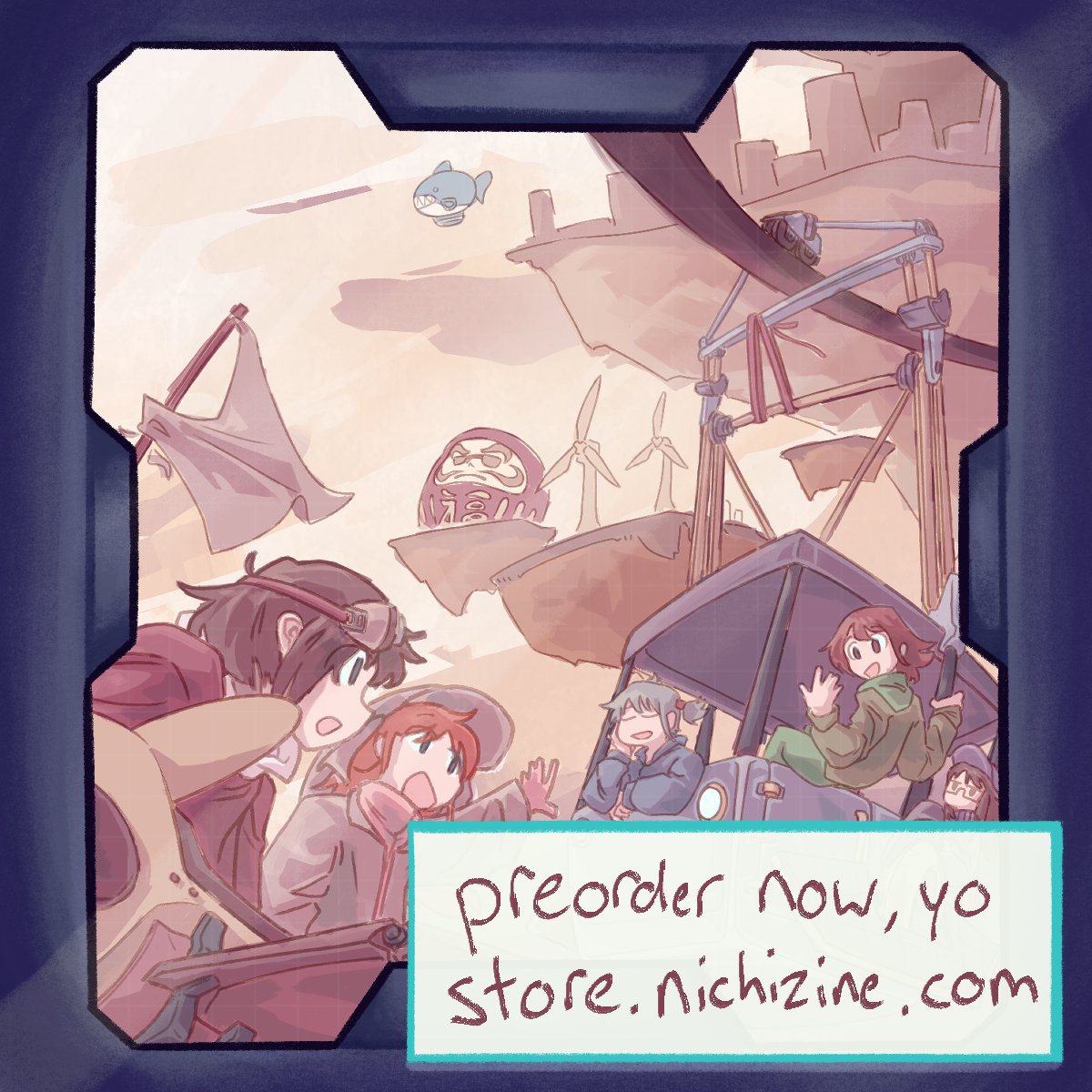 i contributed... a surprising amount to this, lol

you can see it if you check the quoted post, but i did the poster, a mobile wallpaper, a piece of music art, a sticker, and the pages previewed below

getcher goods at store.nichizine.com (before 9/17)